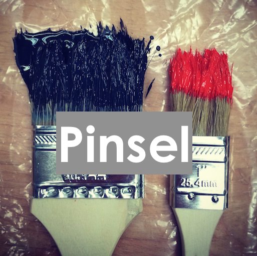 5er Pinsel-Set 2x Rundspitze 3x Flachspitze in verschiedenen Größen Acrylmalerei 